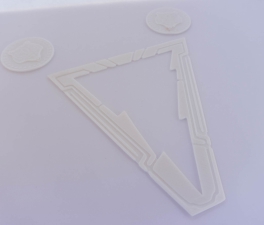 Shazam chest piece and cape medallions raw flexible 3D print