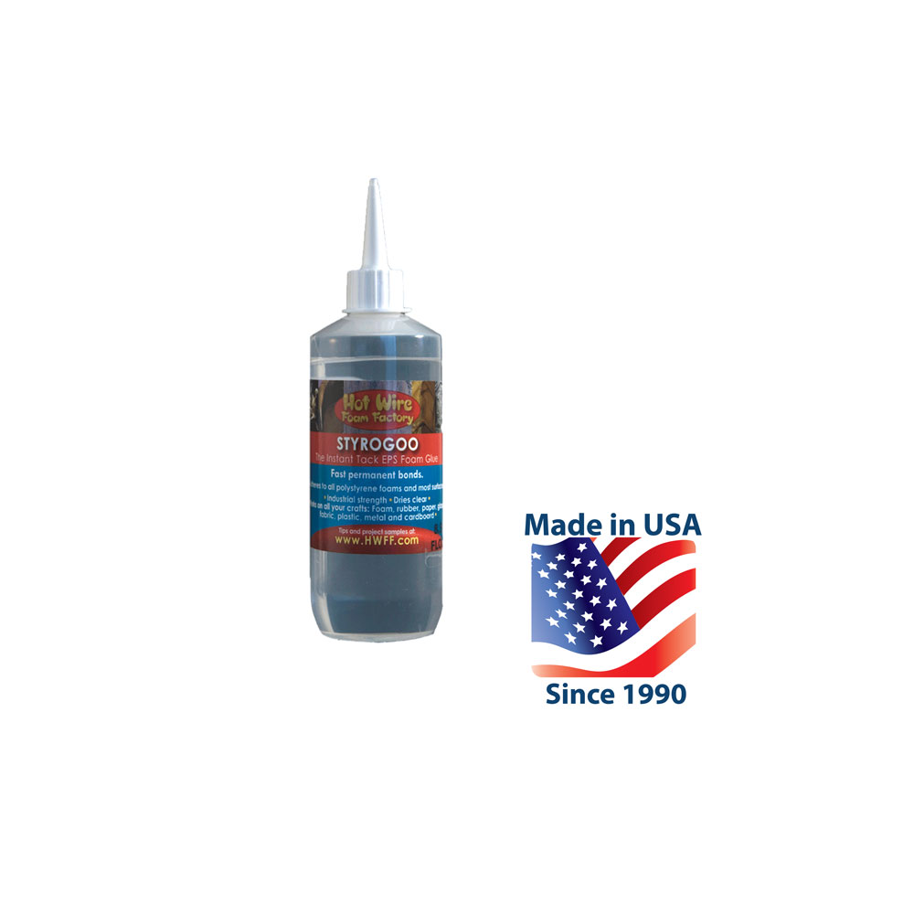Instant Tack StyroGoo Glue 3.4 oz Bottle All Purpose Crafting Foam Safe, Instant ...