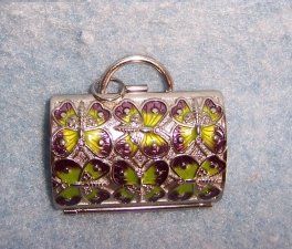 Judith Leiber for Neiman Marcus Keychain, Pill box, Butterfly Theme